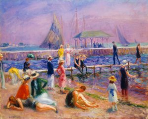 Quai de la ville - Blue Point, Long Island - William James Glackens