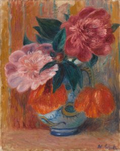 Tulipes et pivoines dans un pichet