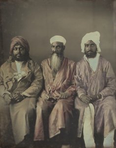 Portrait sans titre de trois hommes assis portant des turbans, 1853 - William Johnson