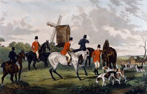 Rassemblement pour la chasse au renard - William Joseph (after) Shayer