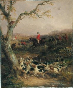Un vent du sud et un ciel nuageux annoncent une matinée de chasse - William Joseph Shayer