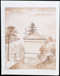 Chiswick, vue du côté de la Maison des Cerfs prise depuis le talus intérieur de l