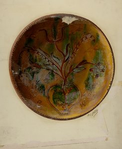 Assiette à tarte allemande de Pennsylvanie, vers 1938