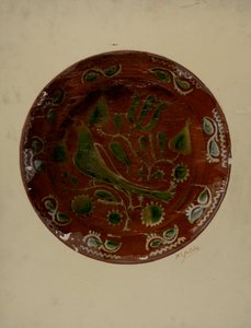 Assiette allemande de Pennsylvanie, vers 1938