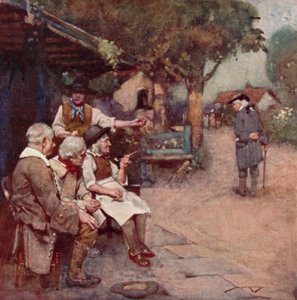 Illustration pour The Deserted Village par Oliver Goldsmith - William Lee Hankey
