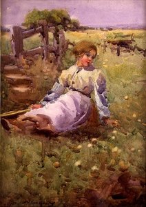 Femme dans un champ