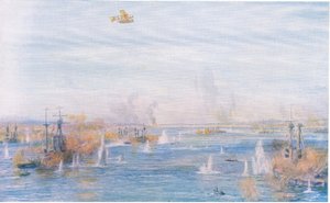 Bombardement des Dardanelles, 18 mars 1915, de Cassells History of the British People publié par la Waverley Book Company Limited, vers 1940
