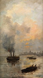 Coucher de soleil sur la Tamise