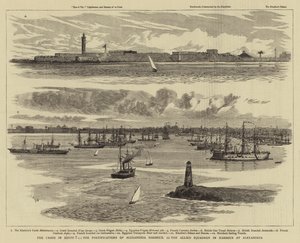 La crise en Égypte, les fortifications du port d
