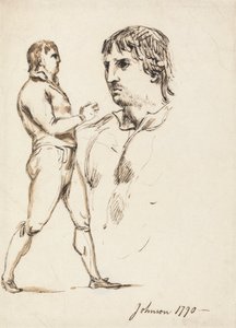Portrait du pugiliste Johnson - William Lock Ii