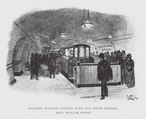 Gare de chemin de fer électrique, City et South London, King William Street - William Luker