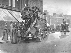 Marché du Nouveau Pont - Lutte pour le bus, 1891