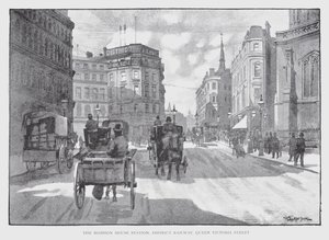 La station Mansion House, District Railway, Queen Victoria Street - William Luker