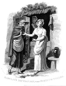 Chiromancie : Fille de la campagne faisant lire sa main par une diseuse de bonne aventure qui voit des malheurs à venir