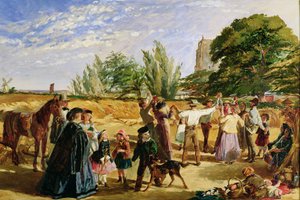 Scène de récolte dans le Norfolk : croquis pour 