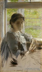 À la fenêtre, vers 1890