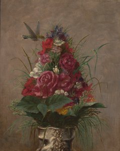 Nature morte florale avec colibri - William Merritt Chase