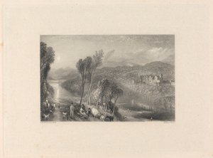 Abbotsford depuis la rive nord de la Tweed - William Miller