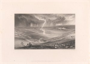 Champ de Waterloo avec des éclairs - William Miller