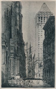 Wall Street, New York, vers 1913