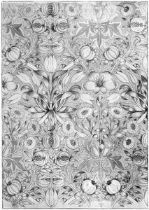 Papier peint motif lys et grenade, 1887-1934 - William Morris