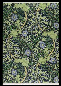 Design de papier peint aux algues, imprimé par John Henry Dearle (1860-1932), 1901