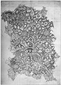 Motif Trent imprimé sur lin, 1892 1934