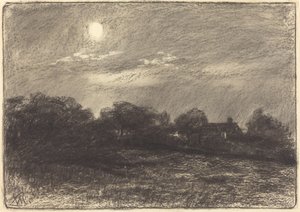Soirée, paysage de ferme - William Morris Hunt