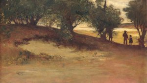 Banc de sable avec des saules, magnolia - William Morris Hunt