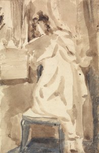 Étude pour une fille lisant - William Mulready