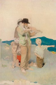 Le Violoniste, Étude pour le Groupe Central dans le Mariage au Bord du Chemin, c1923