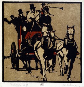 Une diligence : "Coaching" - par William Nicholson (1872-1949) - William Nicholson