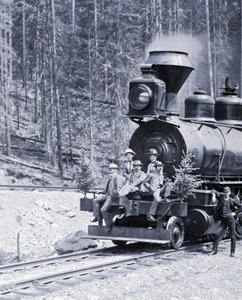 Pionniers du chemin de fer canadien, vers 1890 - photo par Nottman