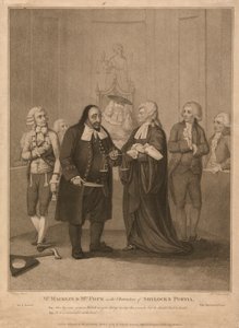 M. Macklin et Mme Pope dans les rôles de Shylock et Portia - William Nutter