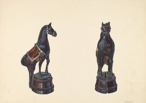 Cheval sur un baril, vers 1938 - William O. Fletcher