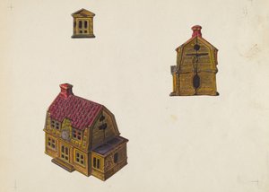 Banque de maison à toit en tuiles, vers 1939