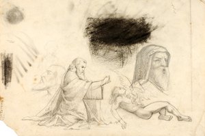 (Études--Villa Borghese, 2 figures, etc.)
