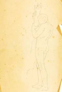 Moïse, Aaron et Hur sur le mont Horeb (étude - personnage de droite)