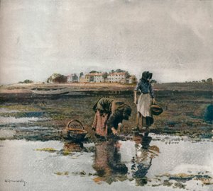 Ramassage de moules, vers 1908