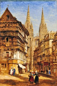 Saint Corentin de la cathédrale de Quimper, vers 1860