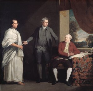 Omai, Joseph Banks et Dr Daniel Solander, vers 1775-6