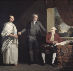 Omai, Joseph Banks et Dr Daniel Solander