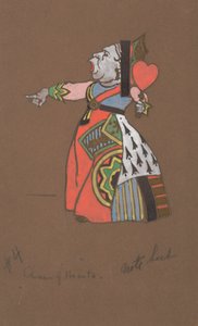 Costume de la Reine de Cœur pour Alice au pays des merveilles - William Penhallow Henderson