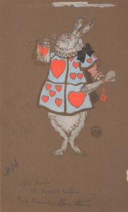 Lapin blanc avec costume de héraut (conception de costume) - William Penhallow Henderson