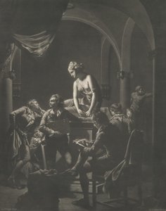 Une académie à la lumière de la lampe, 20 février 1772 - William Pether