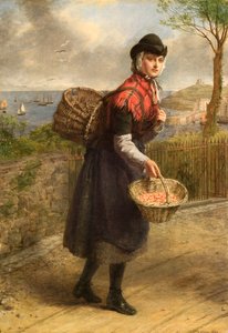 Vendeuse de crevettes à Tenby