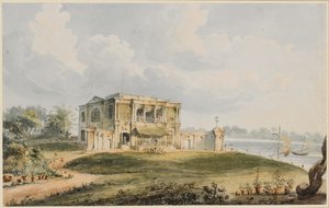 Vue de la maison de Charles Prinsep, Ishura sur la rivière Hooghly