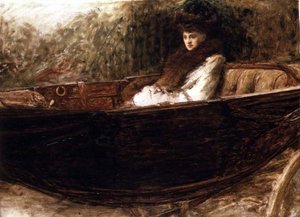 Dame dans un Landau