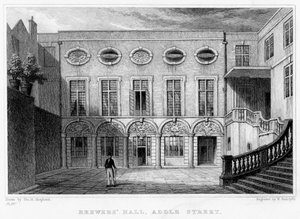 Brewers Hall, Addle Street, City de Londres, 1831