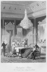 Buckingham Palace. La princesse royale posant pour un portrait - William Radclyffe